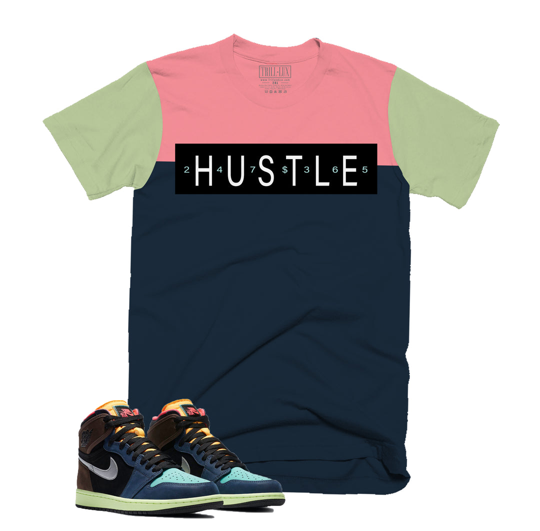 HUSTLE Tee | Retro Air Jordan 1 Bio Hack Colorblock T-shirt