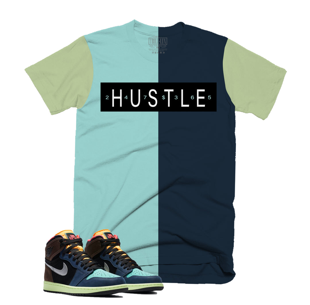 HUSTLE V2 Tee | Retro Air Jordan 1 Bio Hack Colorblock T-shirt