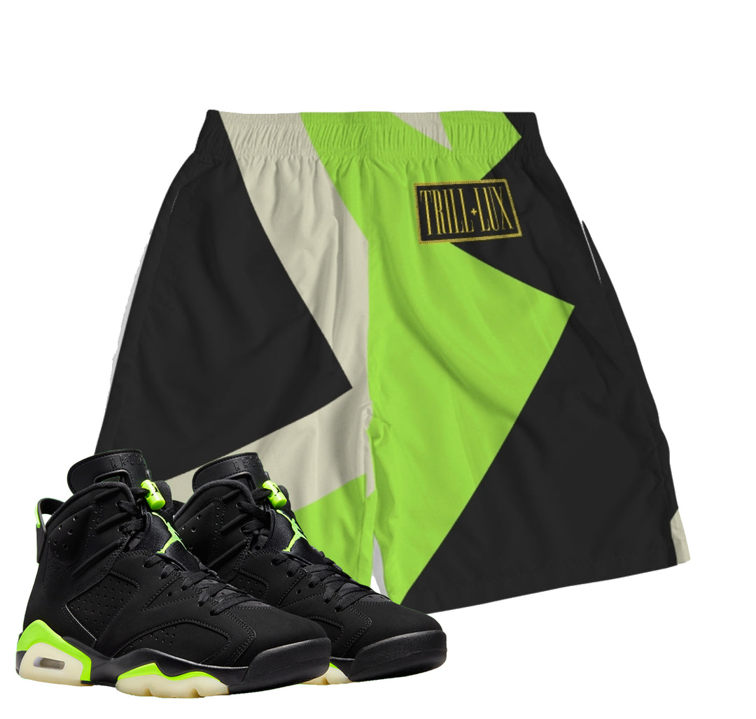 Fragment | Air jordan 6 Electric Green Inspired Jogger Shorts