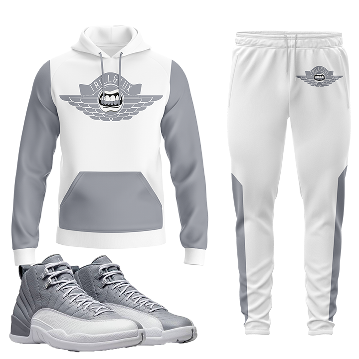Flight | Air Jordan 12 Stealth Grey Hoodie & Jogger Set
