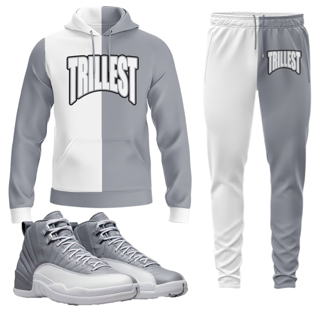 Trillest | Air Jordan 12 Stealth Grey Hoodie & Jogger Set