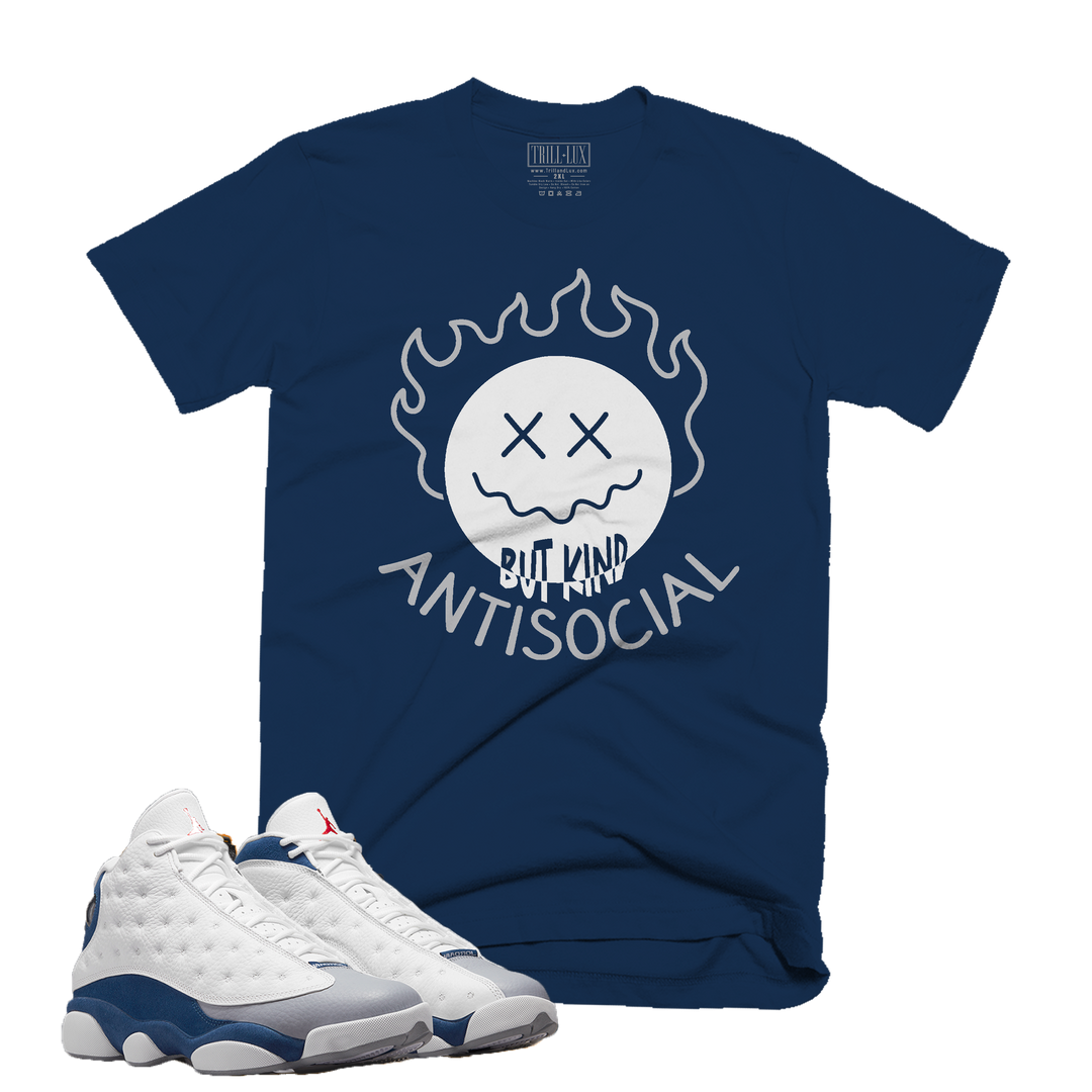 Anti Social | Retro Air Jordan 13 French Blue Colorblock T-shirt