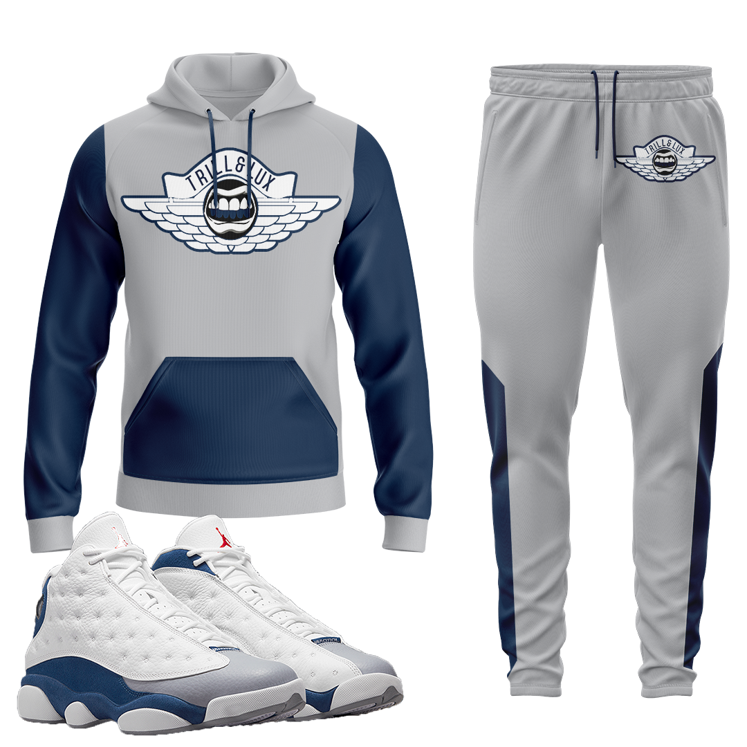 Flight | Retro Air Jordan 13 French Blue Hoodie & Jogger Set