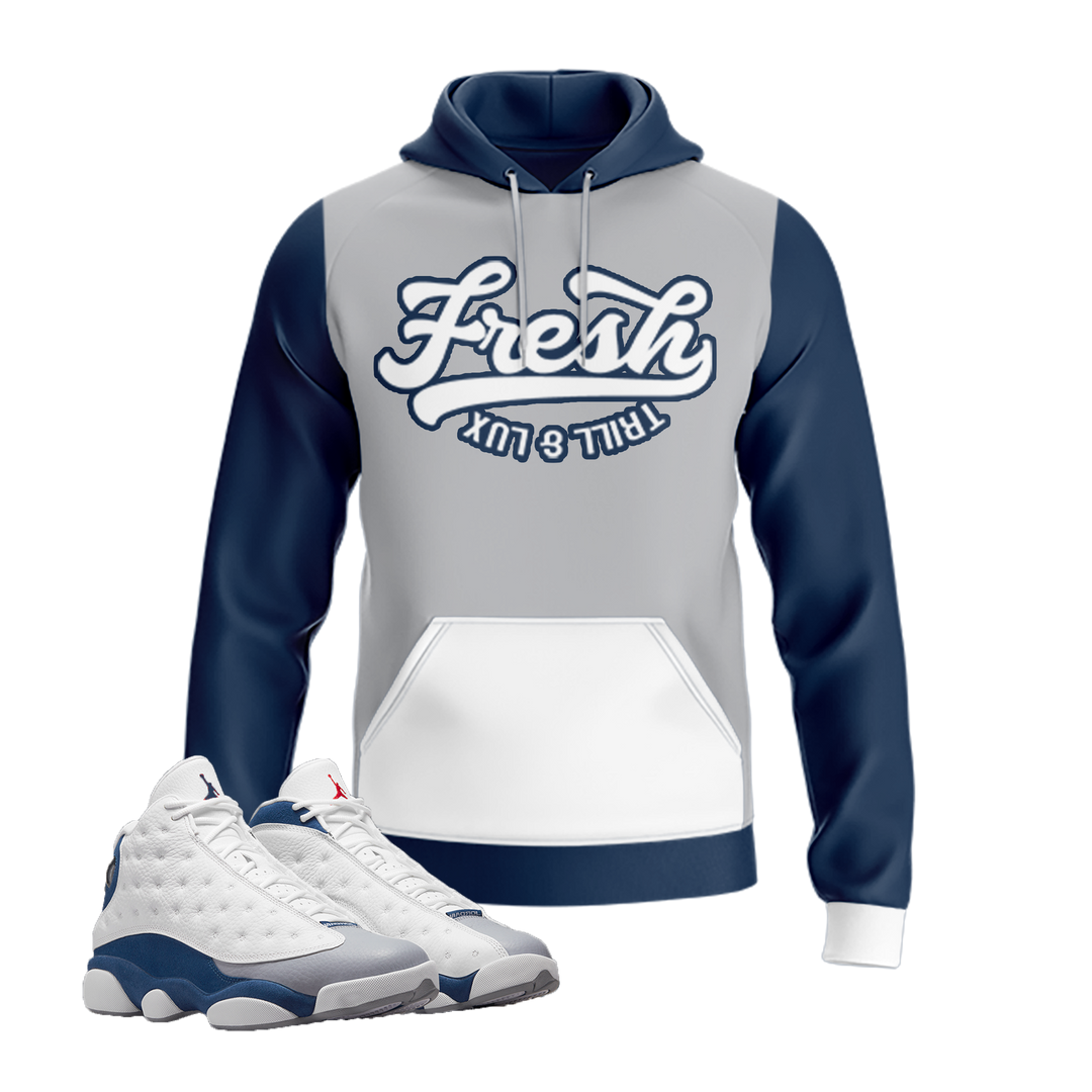 Fresh | Retro Air Jordan 13 French Blue Hoodie