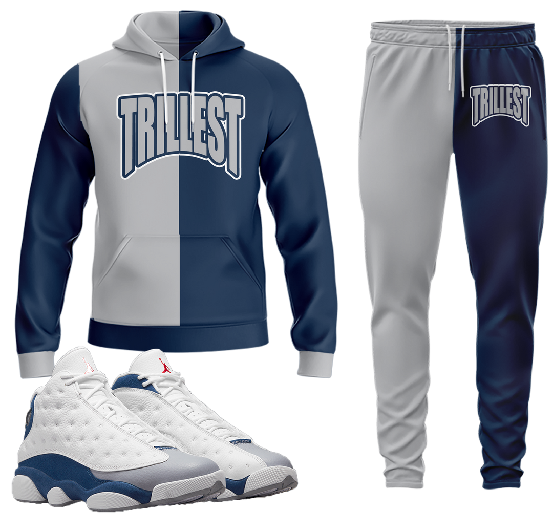 Trillest | Retro Air Jordan 13 French Blue Hoodie & Jogger Set