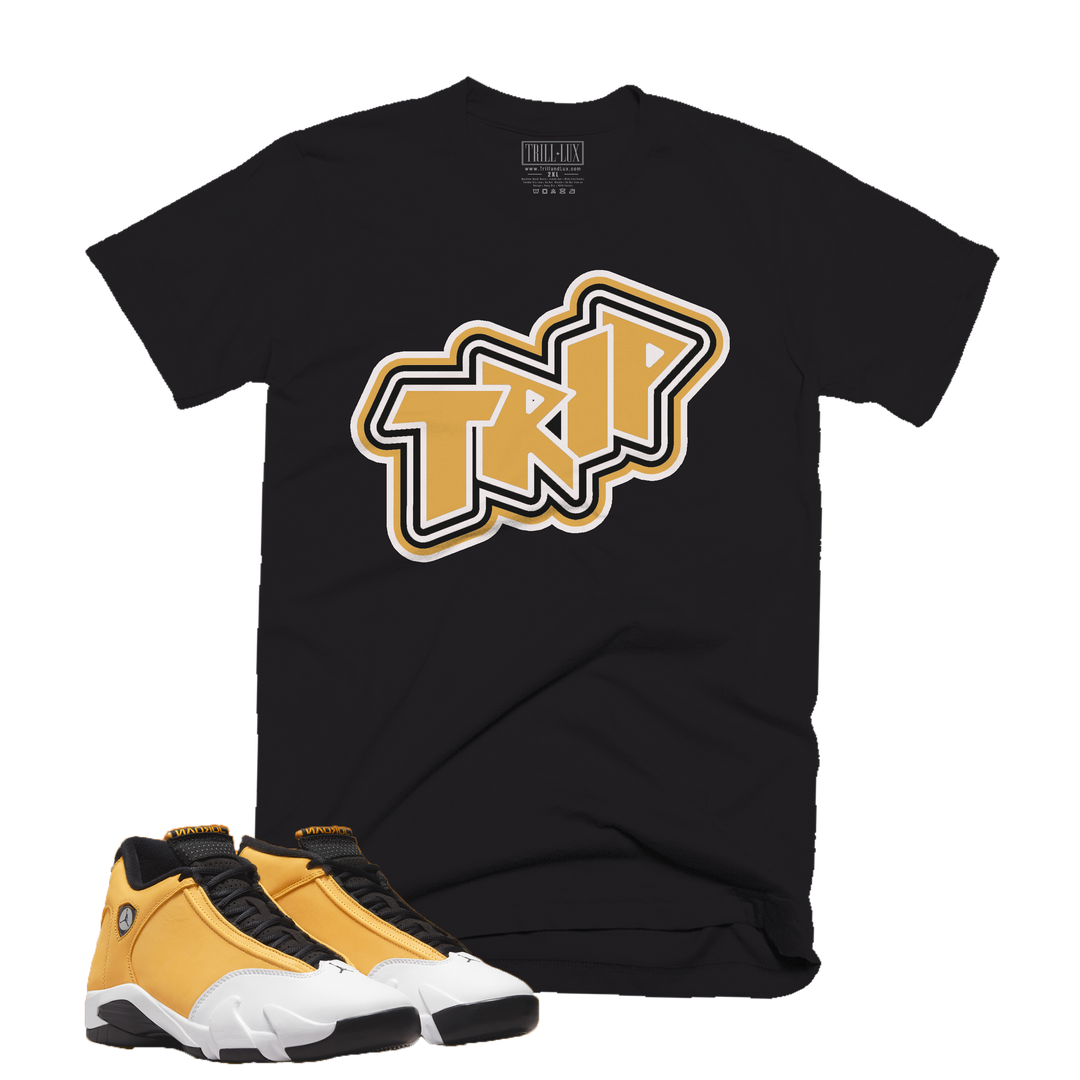Trip | Retro Air Jordan 14 Ginger Colorblock T-shirt