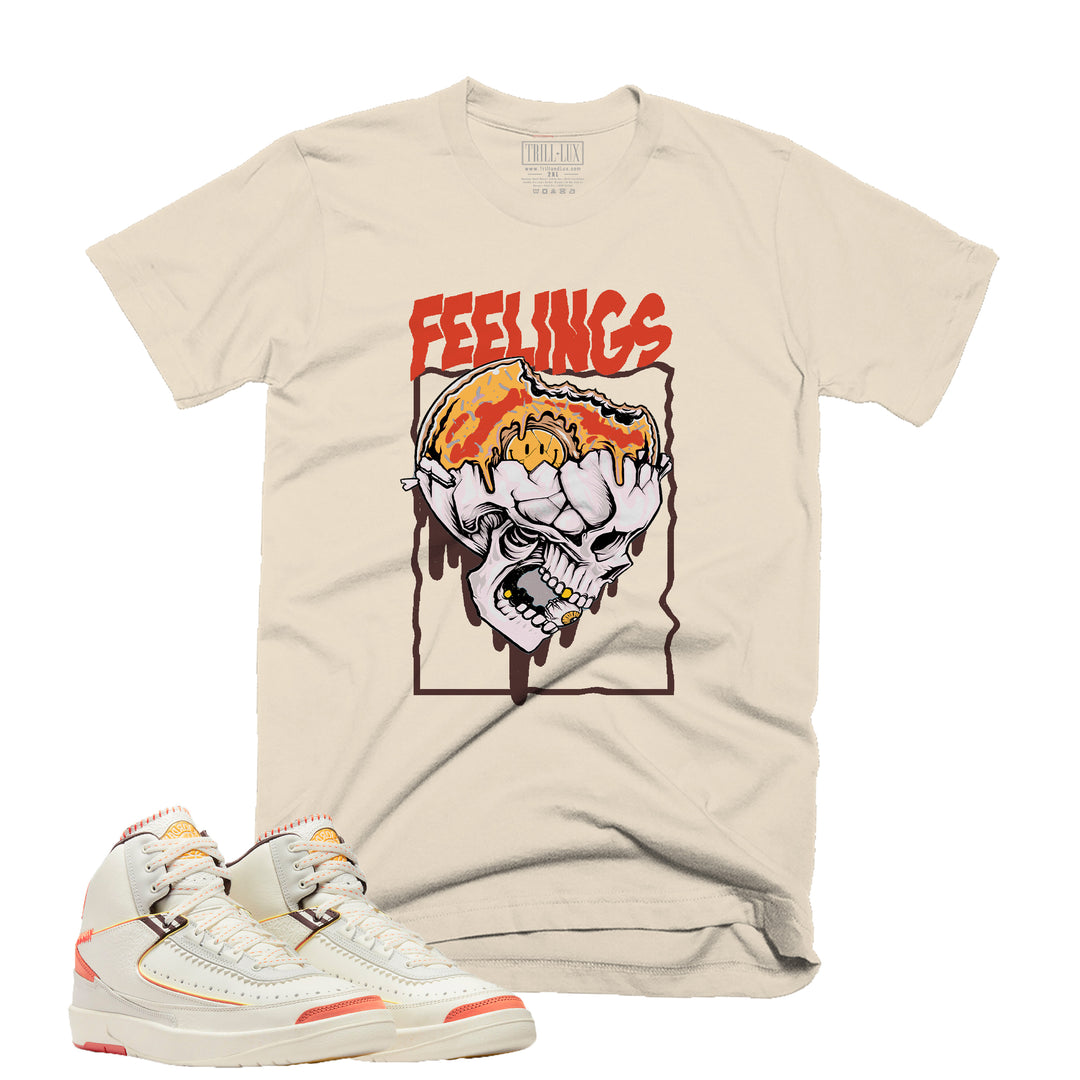 Skull Feelings | Retro Air Jordan 2 Maison Chateau Rouge Colorblock T-shirt