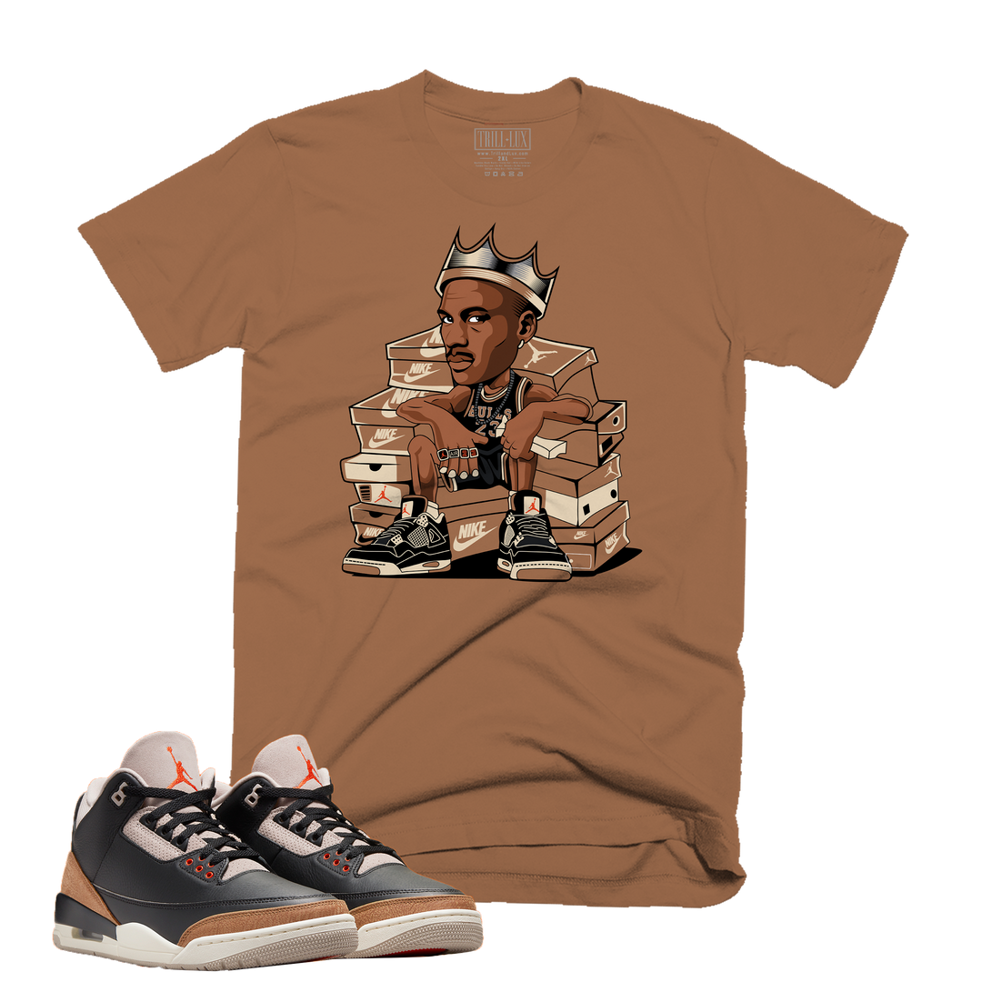 Cartoon Mike | Retro Air Jordan 3 Desert Elephant Colorblock T-shirt
