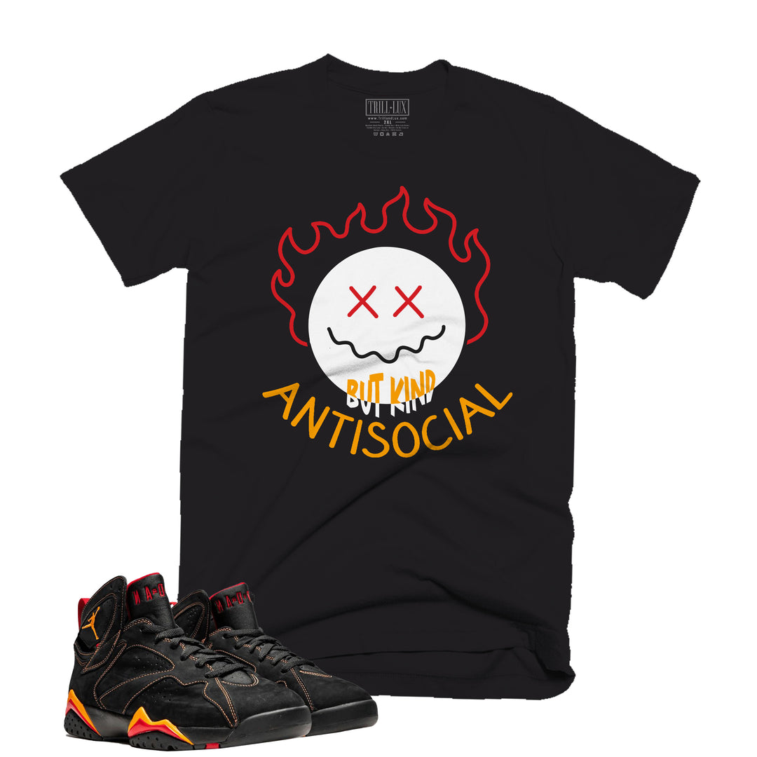 Anti-Social | Retro Air Jordan 7 Black Citrus Colorblock T-shirt