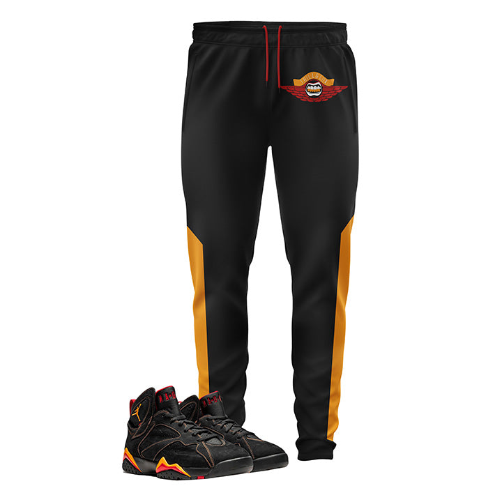 Trill & Lux Flight - Citrus | Retro Jordan 7 Black Citrus Jogger