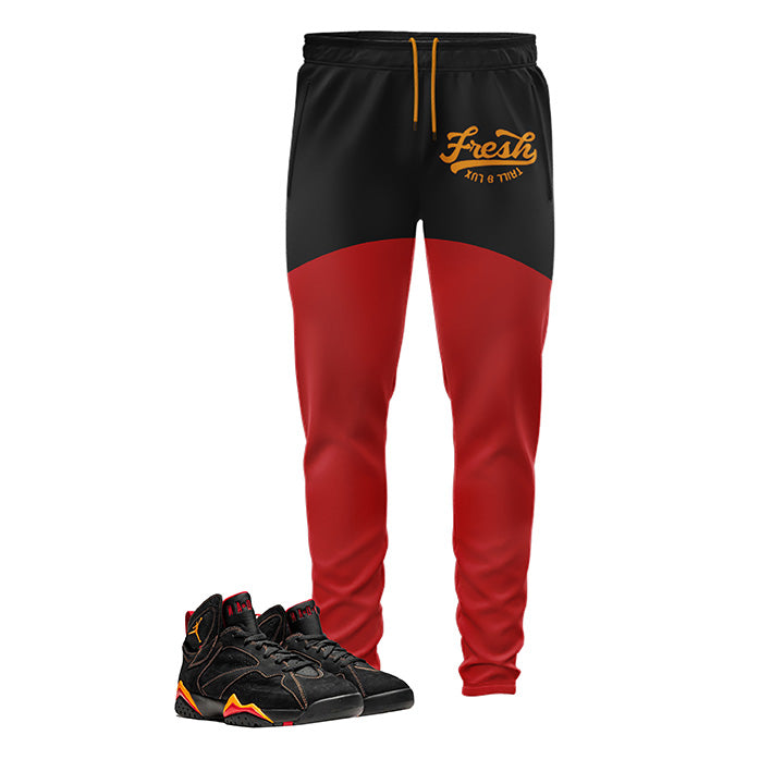 Fresh | Retro Jordan 7 Black Citrus Jogger