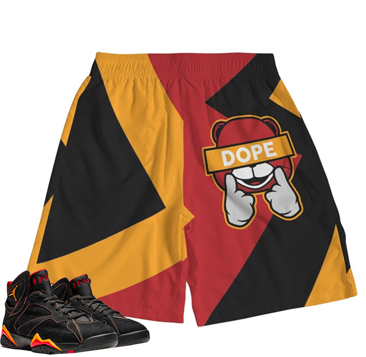 Dope | Retro Jordan 7 Black Citrus Fragment Shorts