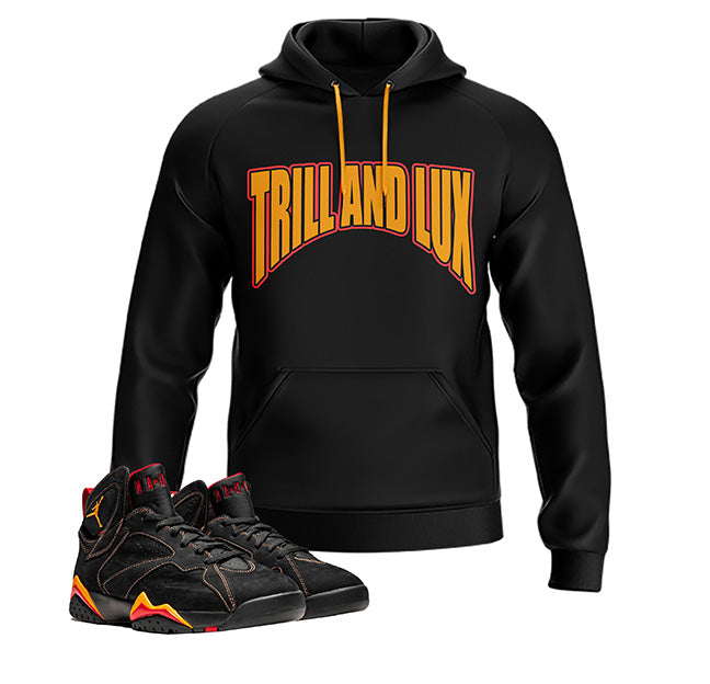 Trill & Lux | Retro Jordan 7 Black Citrus Hoodie