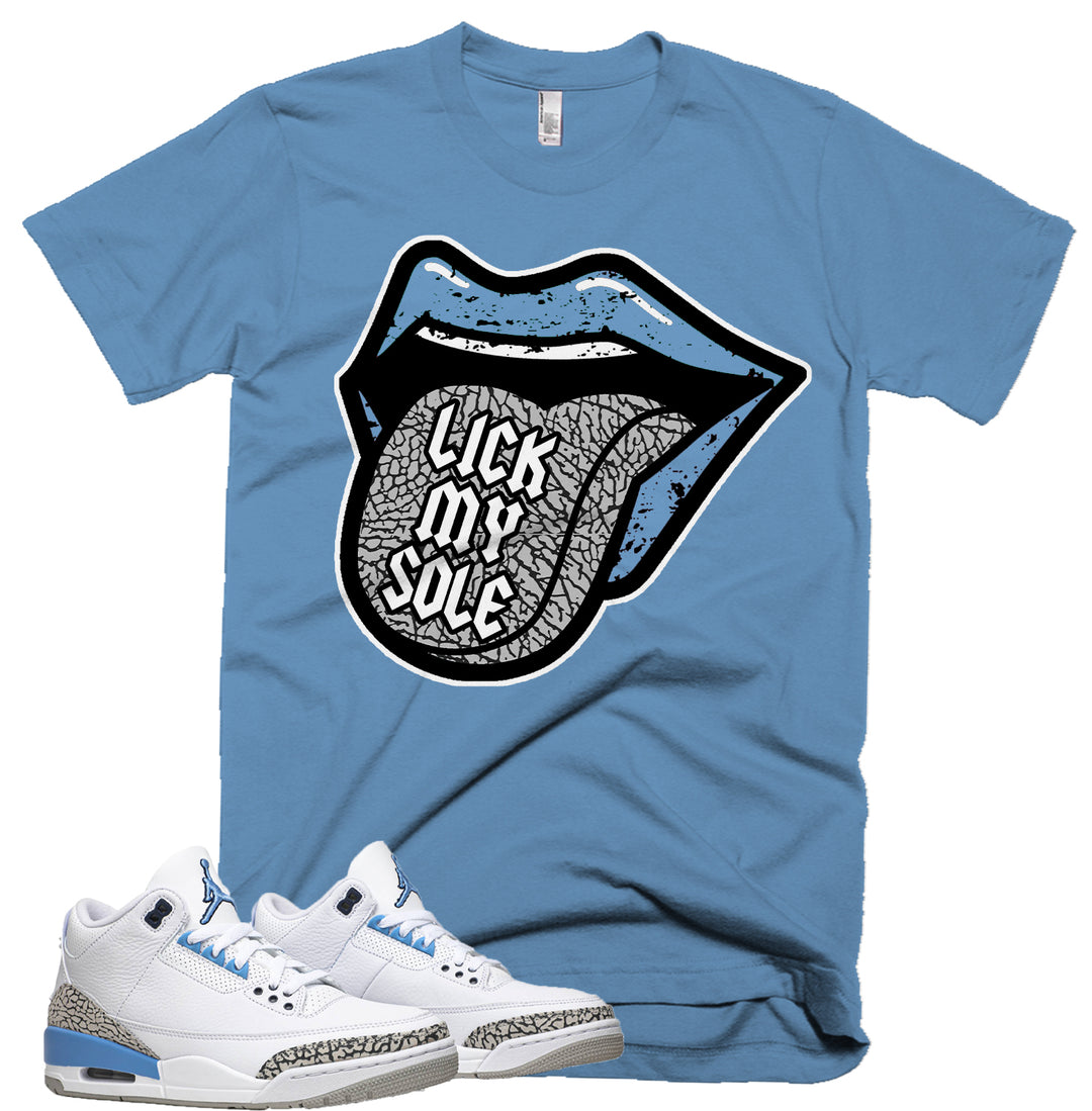 Trill & Lux  I Lick My Sole Tee | Retro Jordan 3 UNC Colorblock T-shirt