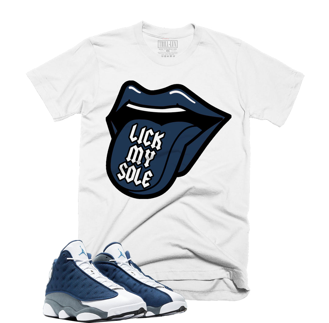 Trill & Lux Lick my Sole Tee | Retro Air Jordan 13 Flint Inspired |
