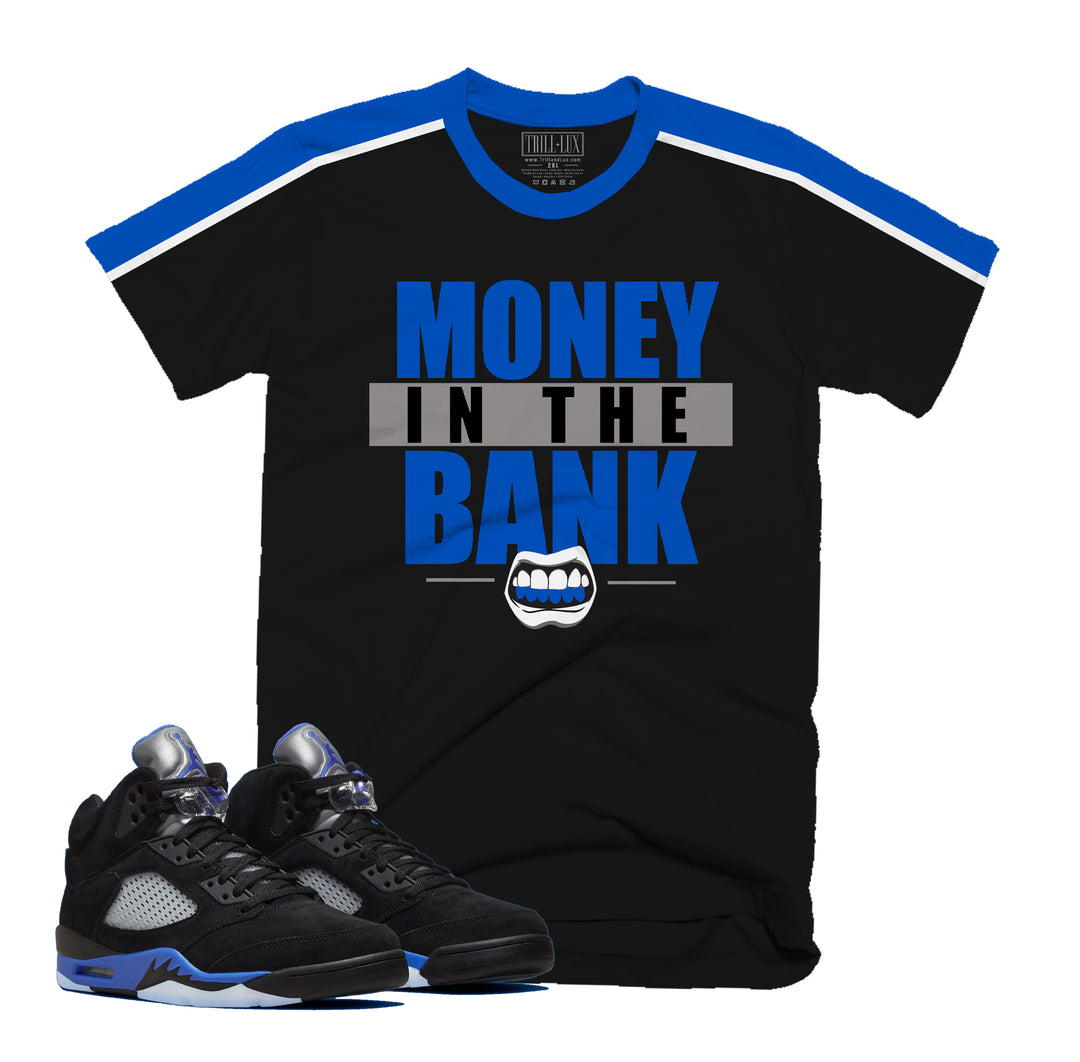 Money In The Bank Tee | Retro Air Jordan 5 Racer Blue Inspired T-shirt