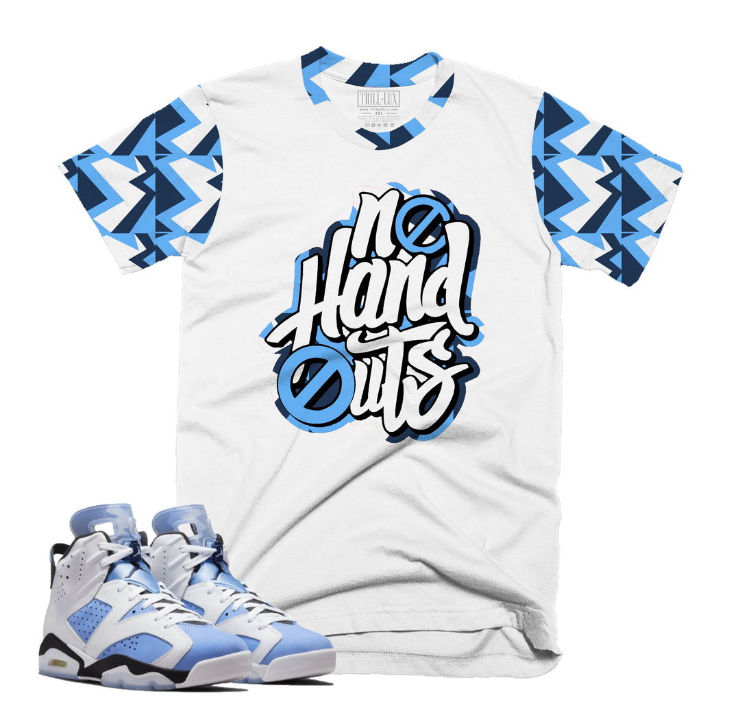 No Hand Outs | Retro Air Jordan 6 UNC Colorblock T-shirt