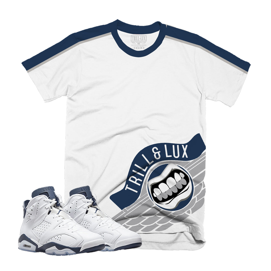 Flight v2 | Retro Air Jordan 6 Midnight Navy Colorblock T-shirt