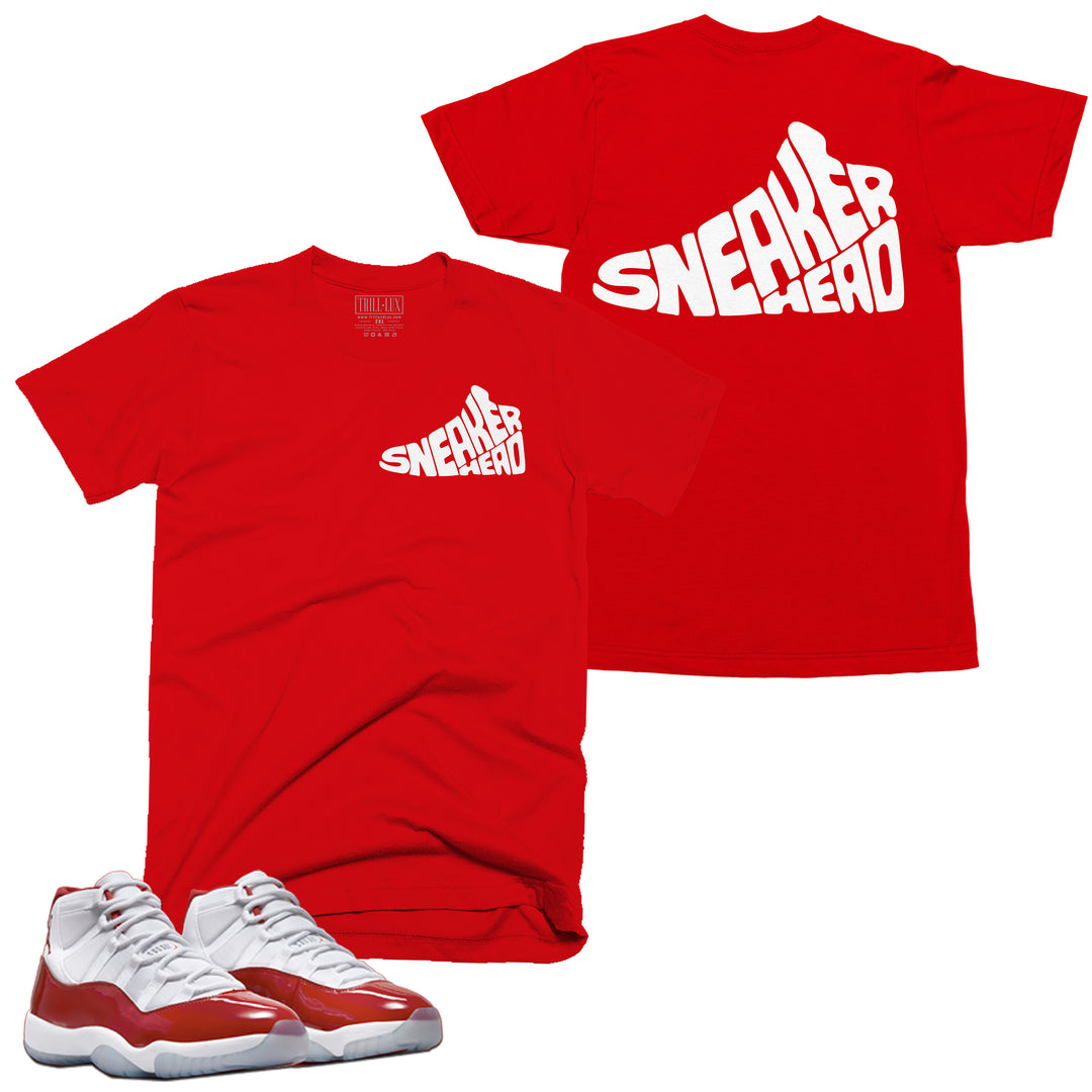 Sneakerhead Tee | Retro Air Jordan 11 Cherry Red T-shirt
