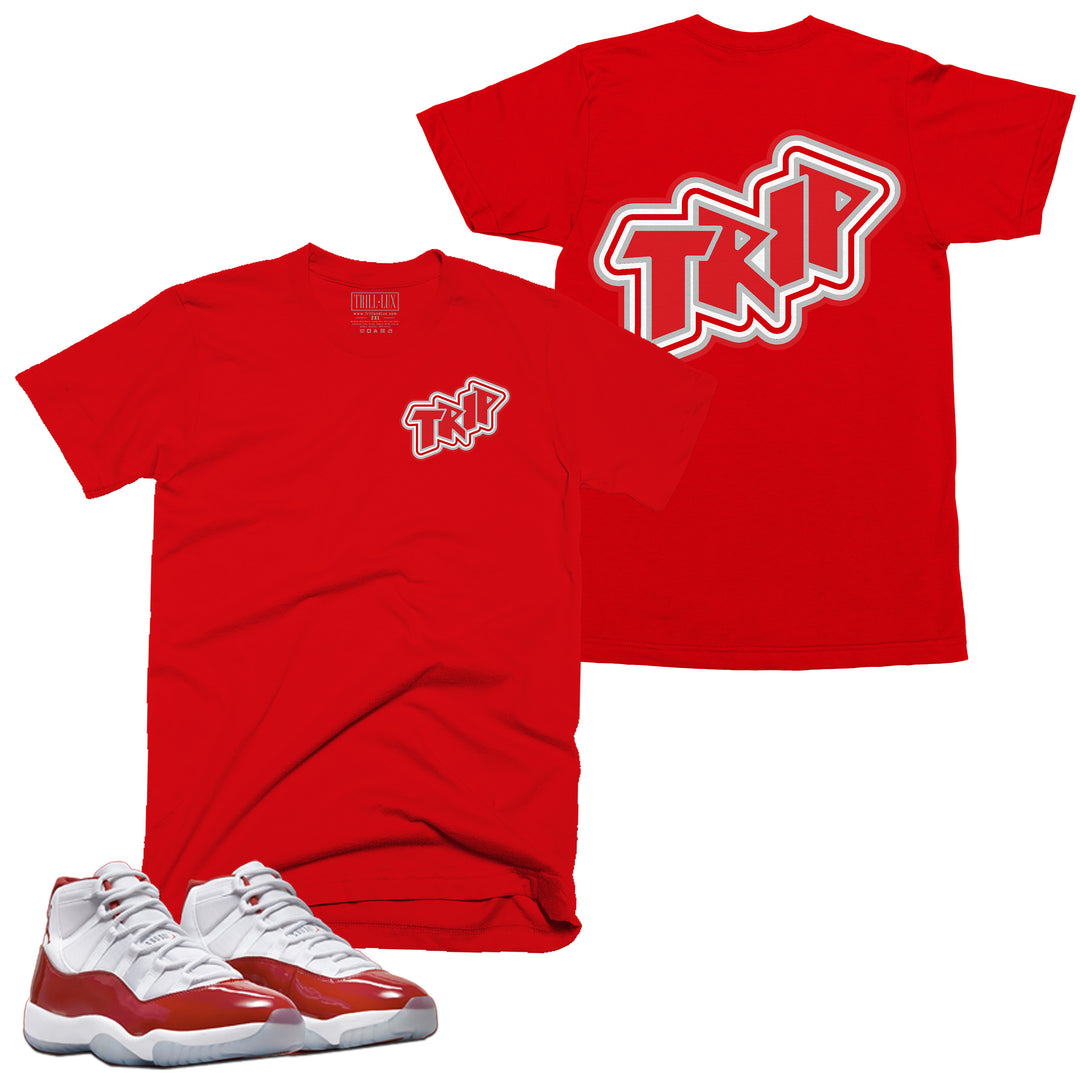 Trip Tee | Retro Air Jordan 11 Cherry Red T-shirt