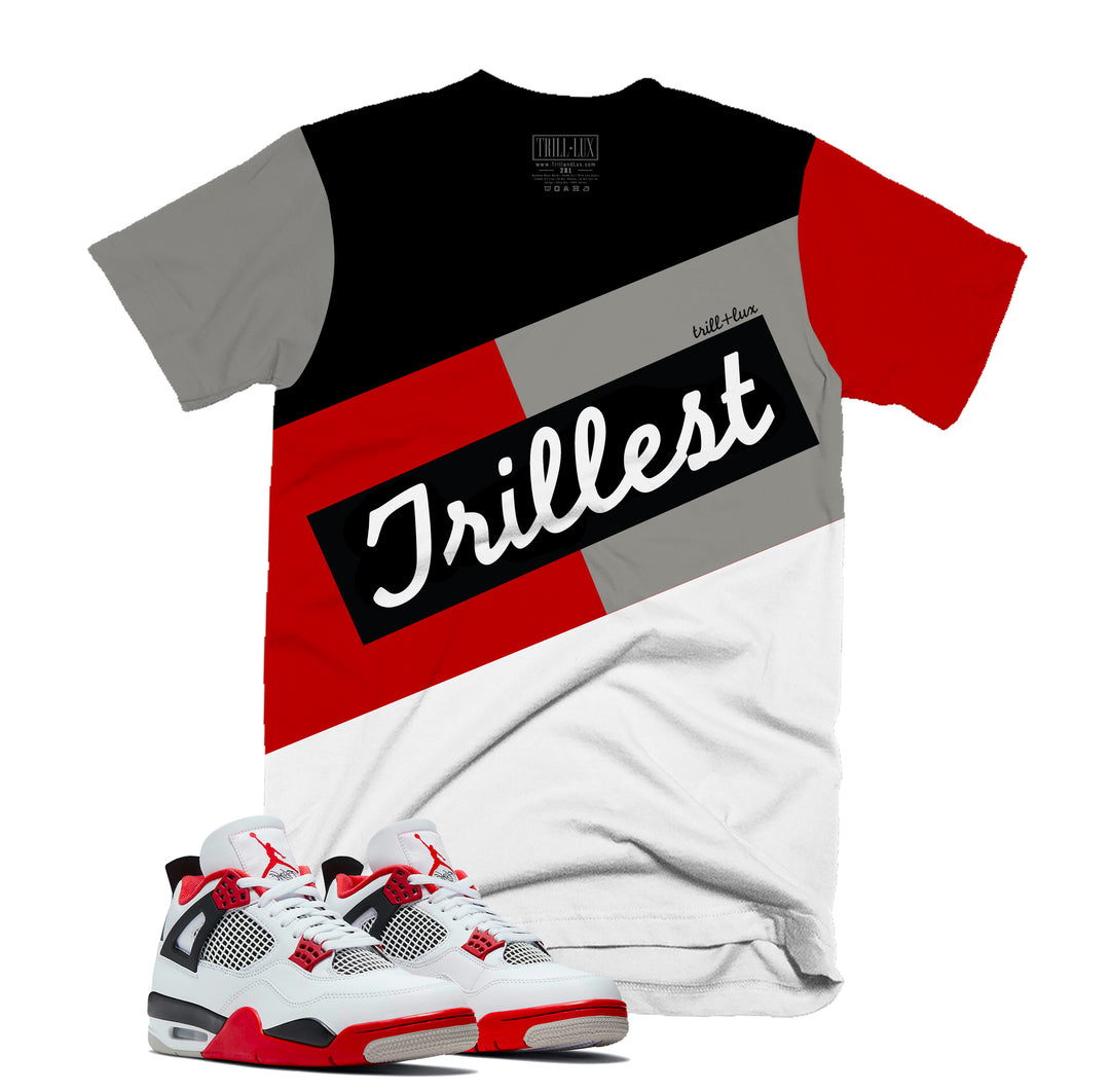 Trillest Tee | Retro Air Jordan 4 Fire Red T-shirt |
