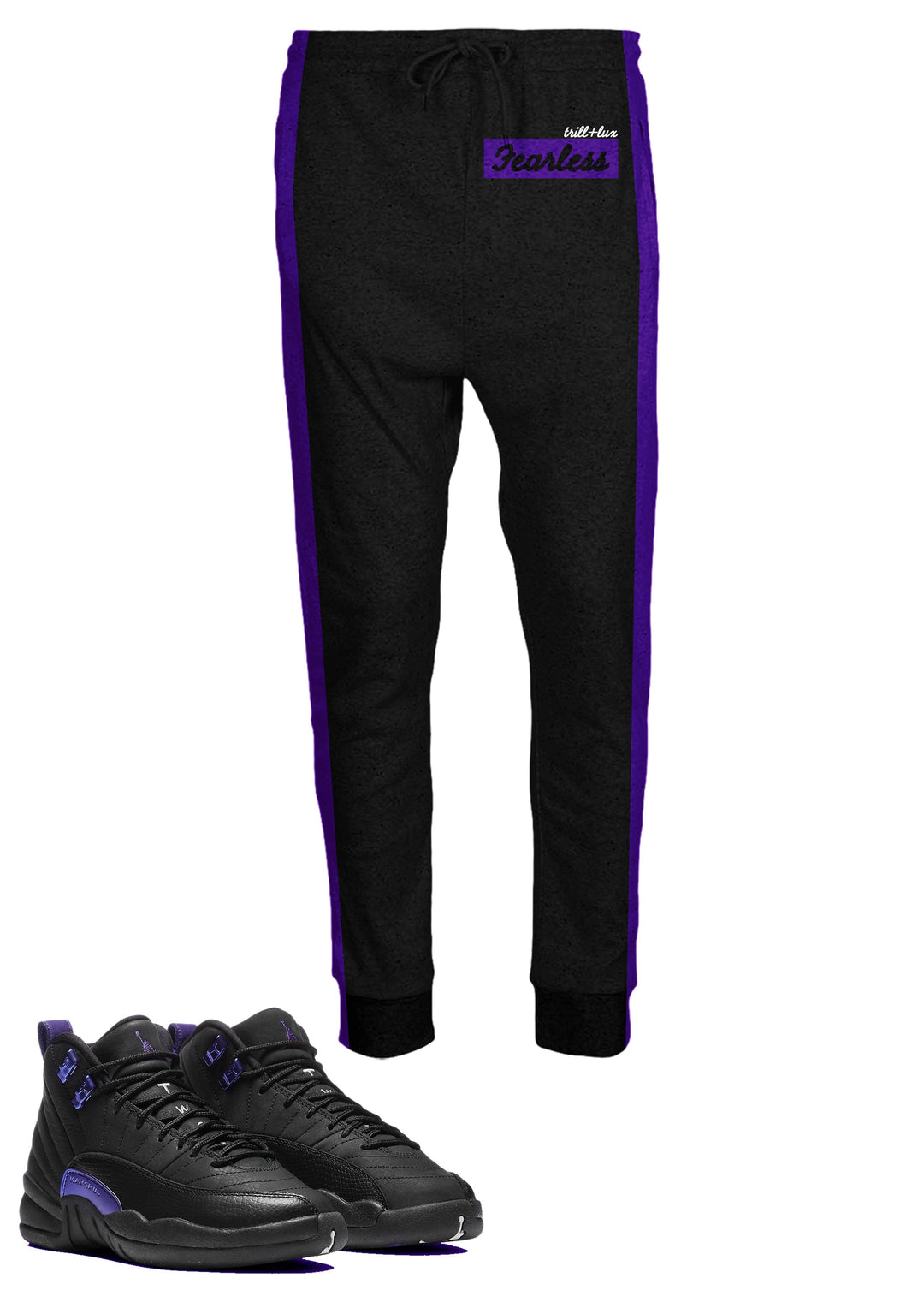 CLEARANCE - Fearless | Retro Air Jordan 12 Black Concord Inspired Jogger