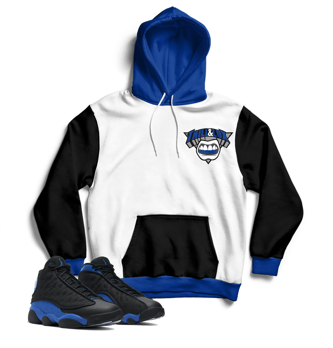Trill Grill | Air Jordan 13 Black Royal Inspired Hoodie |