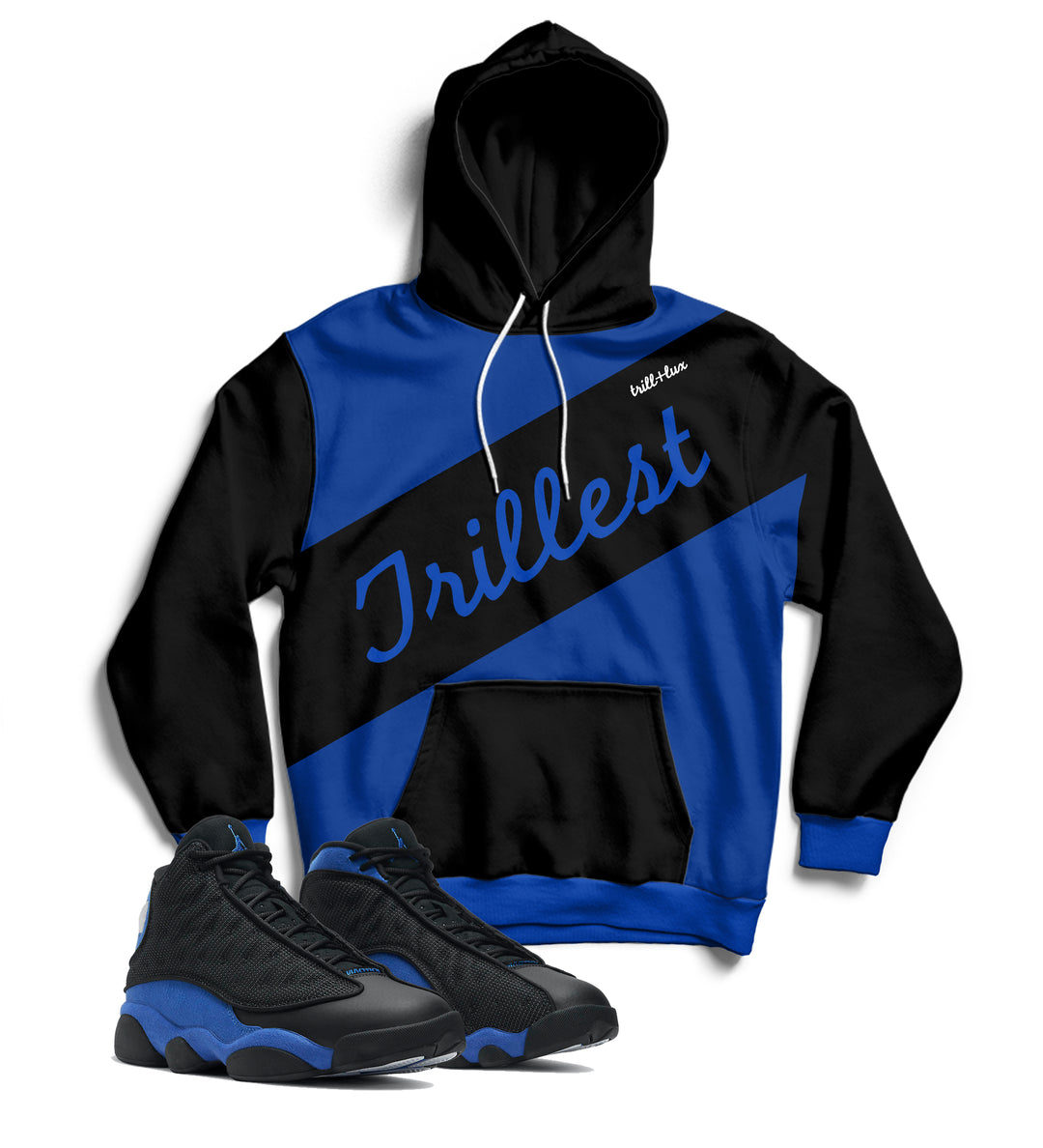 Trillest | Air Jordan 13 Black Royal Inspired Hoodie |