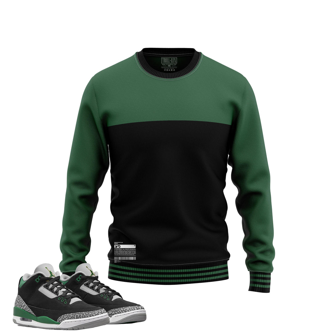 Sweatshirt | Air Jordan 3 Pine Green Inspired Sweater