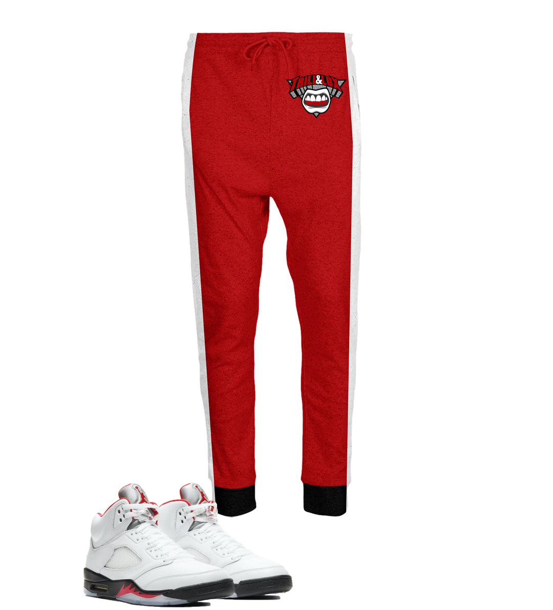 CLEARANCE - Trill & Lux | Jordan 5 Fire Red Inspired Jogger | 69 Points