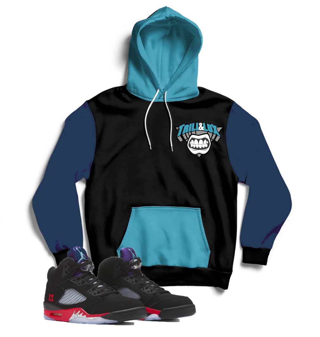 CLEARANCE - NAVY- Trill & Lux | Jordan 5 Top 3 Inspired Hoodie |