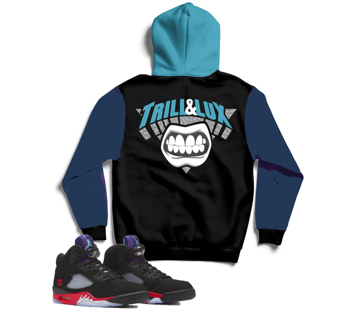 CLEARANCE - NAVY- Trill & Lux | Jordan 5 Top 3 Inspired Hoodie |