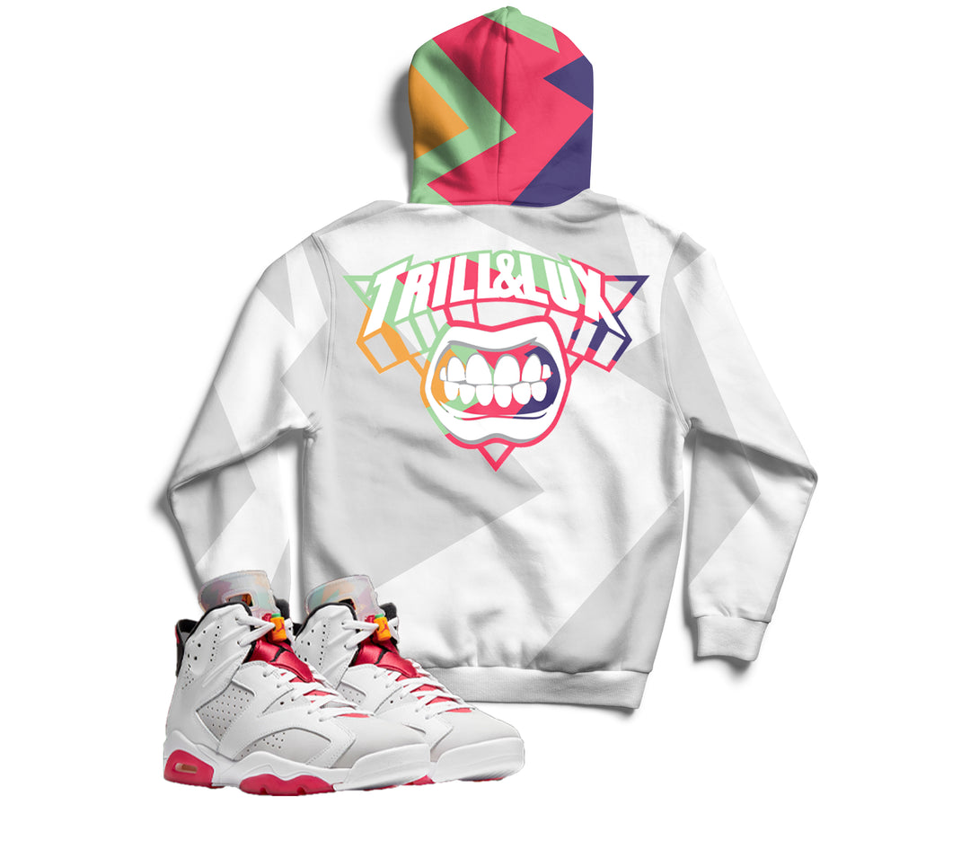 Trill & Lux | Jordan 6 Hare Inspired Hoodie | Retro Jordan 6