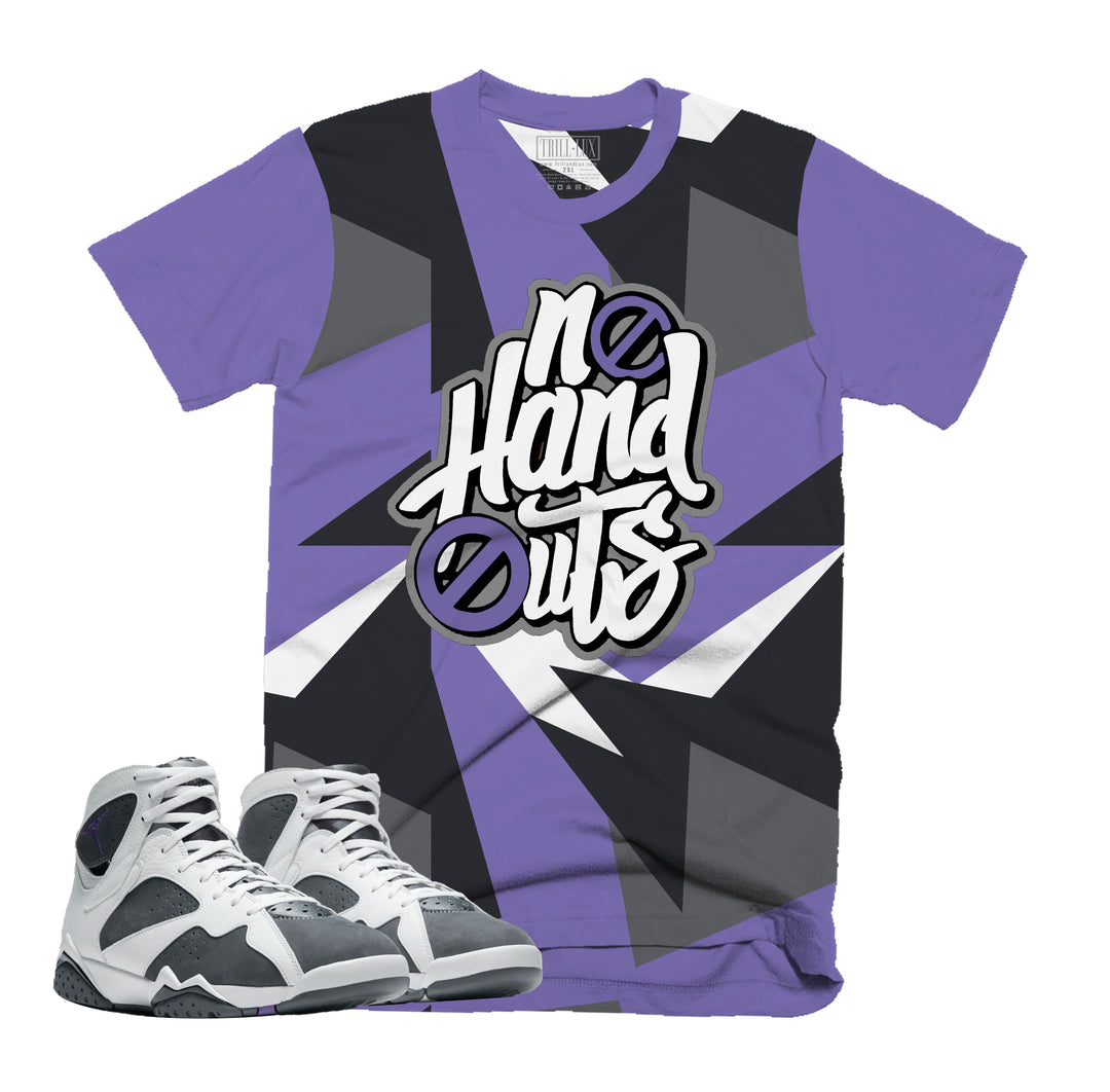 No Hand Outs Tee | Retro Air Jordan 7 FLINT Colorblock T-shirt