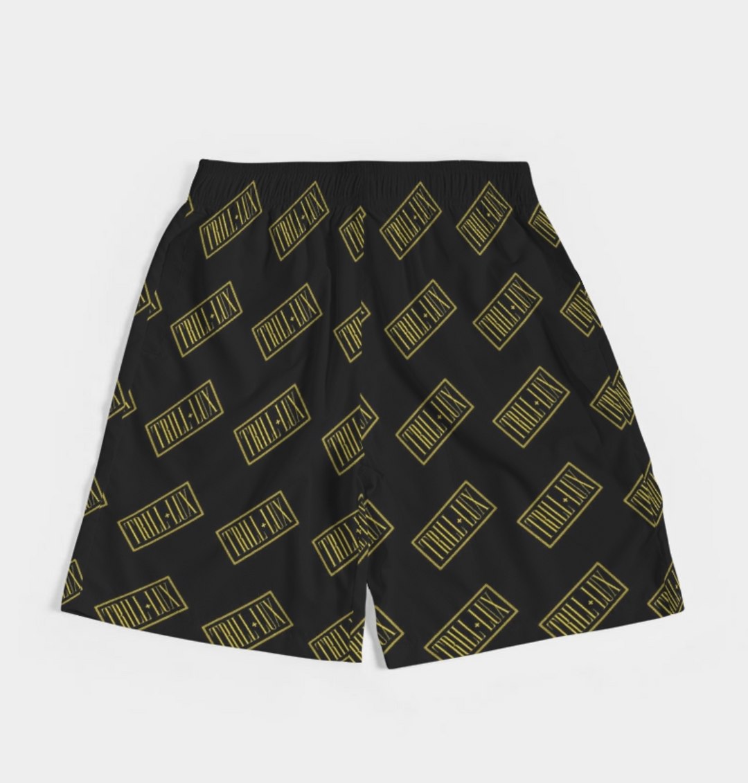 Trill & Lux Logo | Air jordan 9 University Gold Inspired fragment Jogger Shorts