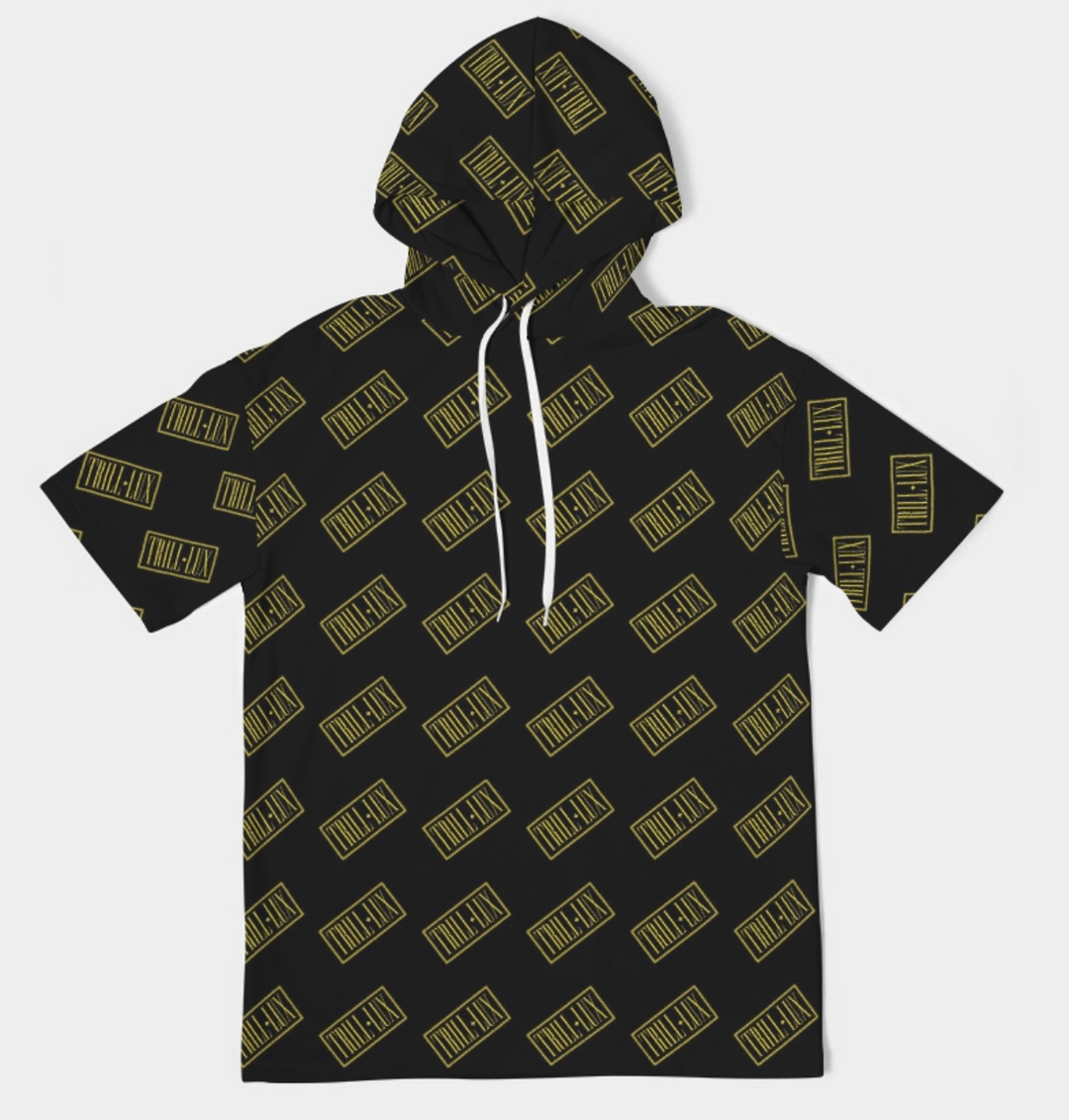 Trill Logo Short Sleeve Hoodie | Air Jordan 9 University Gold Inspired Hoodie