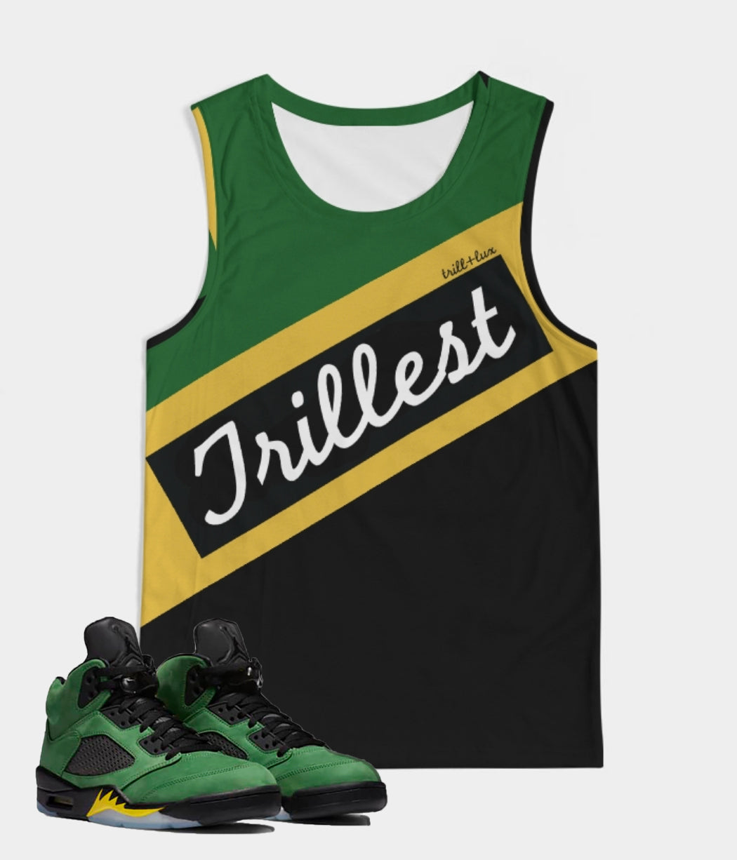 Trill & Lux | Air Jordan 5 Apple Green Inspired fragment Tank Top