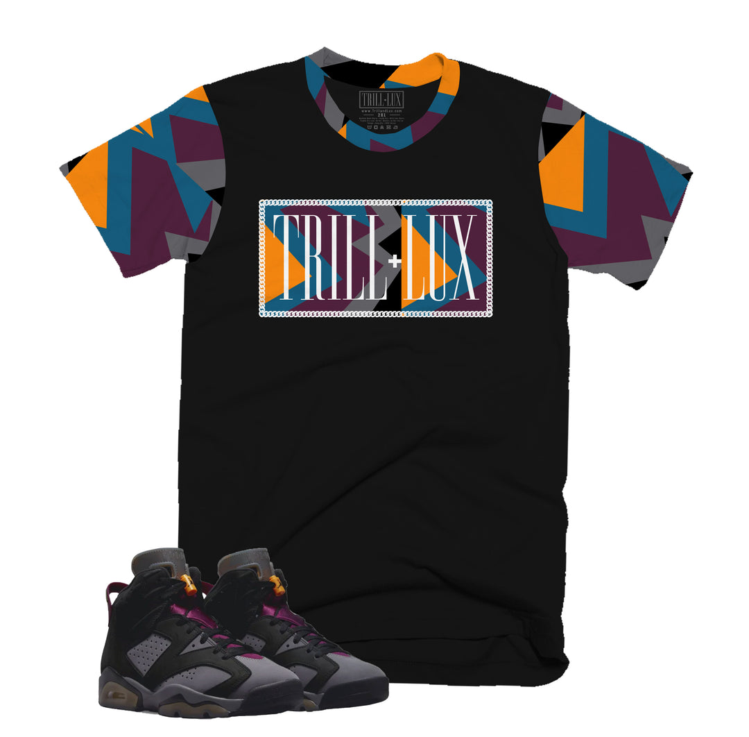 Box Logo | Retro Air Jordan 6 Bordeaux Colorblock T-shirt