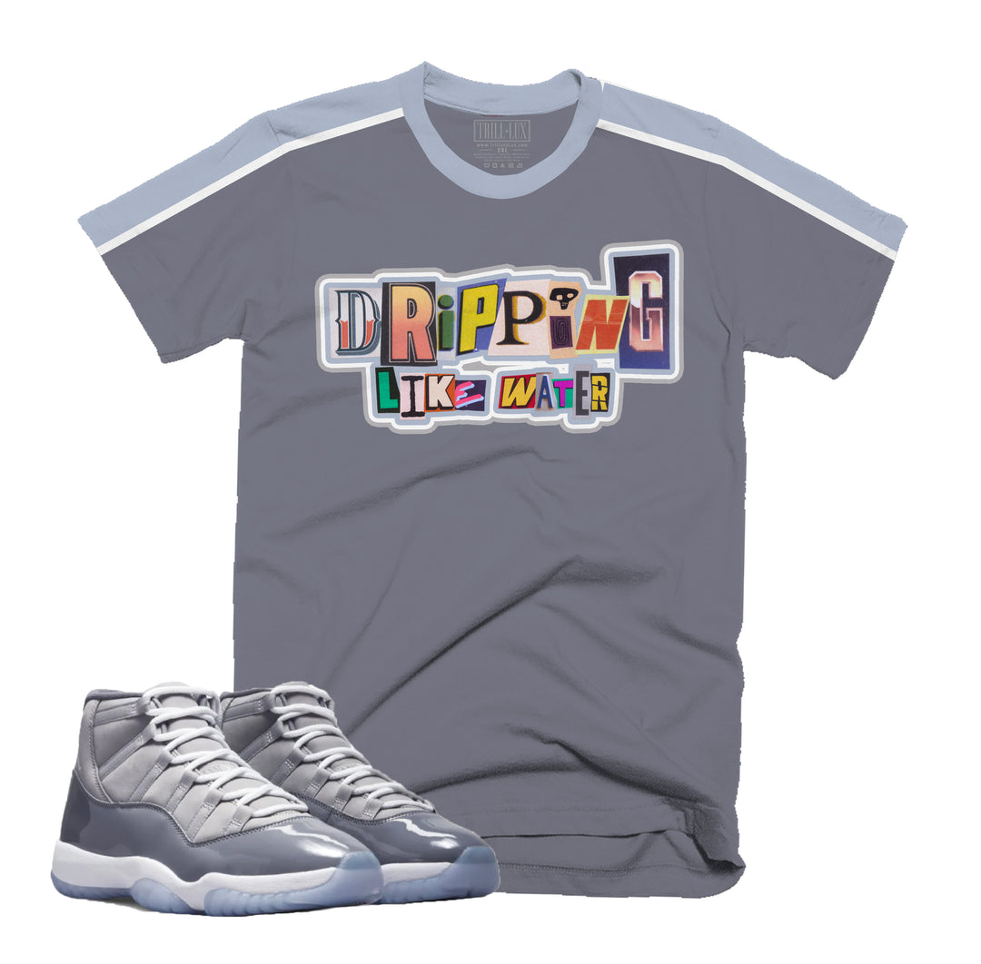 Dripping Like Water Tee | Retro Air Jordan 11 Cool Grey T-shirt