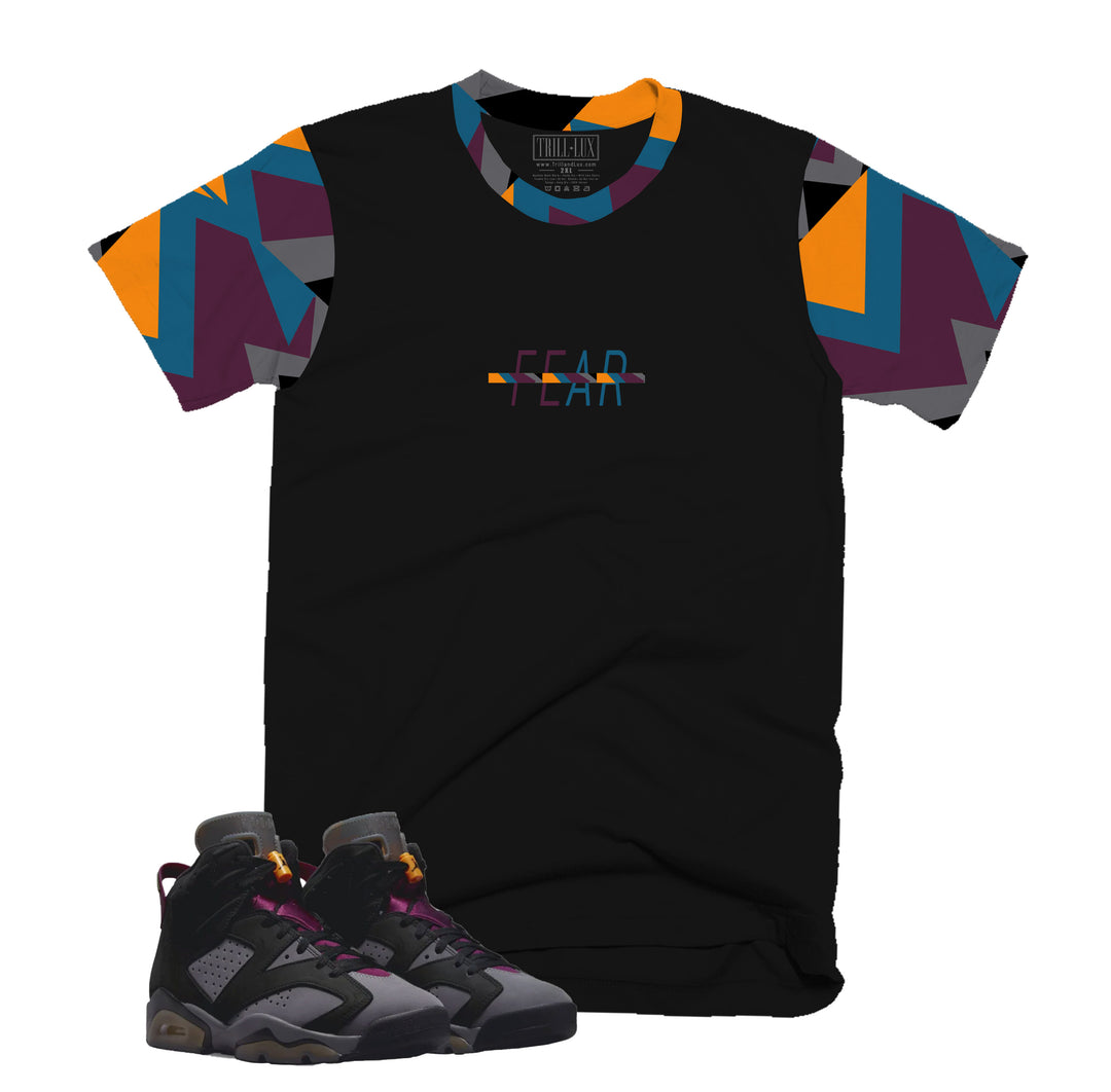 FearLess Tee | Retro Air Jordan 6 Bordeaux Colorblock T-shirt