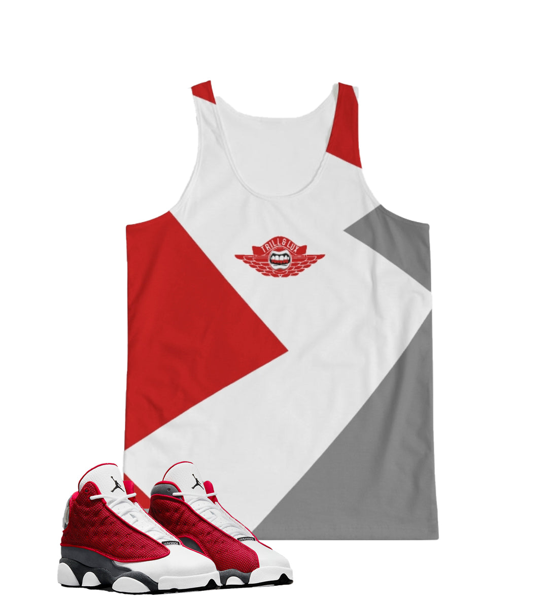 Flight | Air Jordan 13 Red Flint Inspired fragment Tank Top