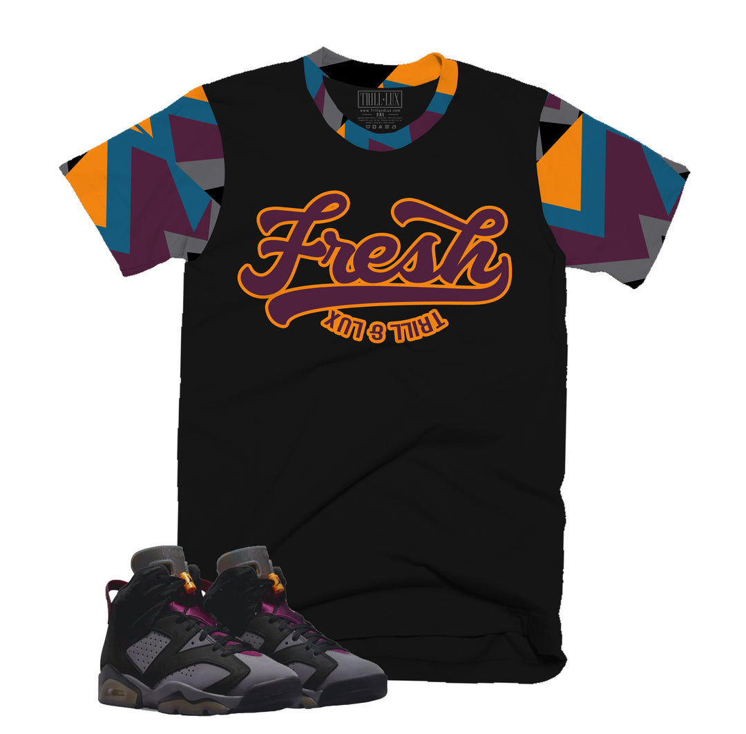 Fresh | Retro Air Jordan 6 Bordeaux Colorblock T-shirt
