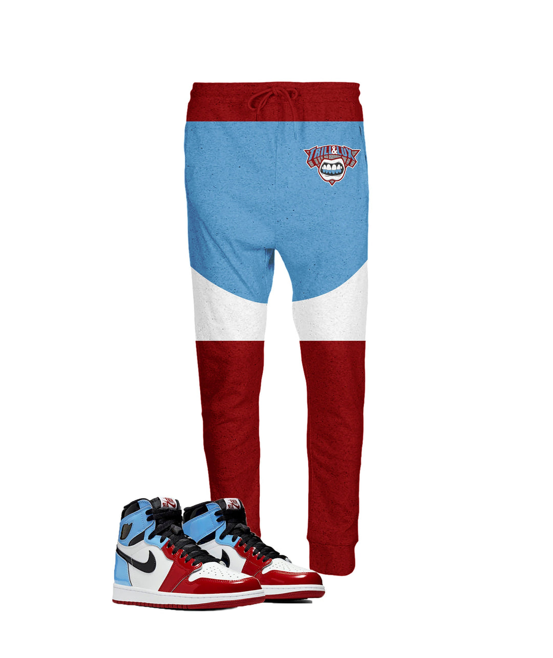 CLEARANCE - Trill UNC to CHI Fearless | Jordan 1 Colorblock | joggers