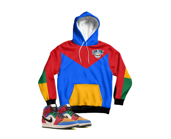 CLEARANCE - Trill Fearless Hoodie | Retro Jordan 1 Colorblock Hoodie | Blue the Great |
