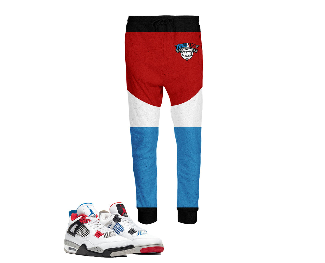 CLEARANCE - Trill and Lux |  Air Jordan 4 What The Inspired Joggers | Sweatpants | IV White