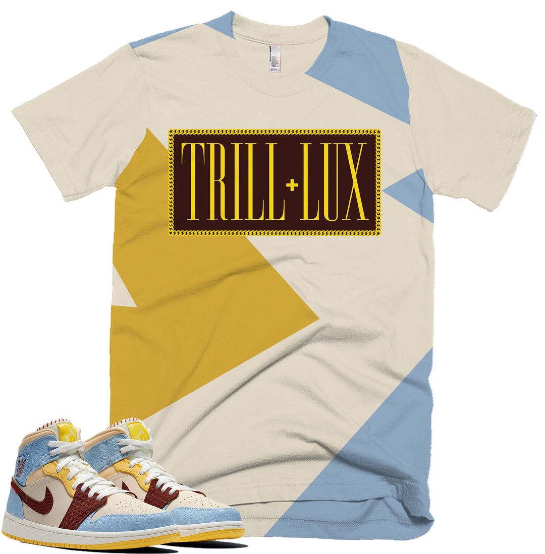 Trill and Lux | Jordan 1 Mid Fearless Maison Chateau Rouge Inspired T-shirt | Tee  Shirt |