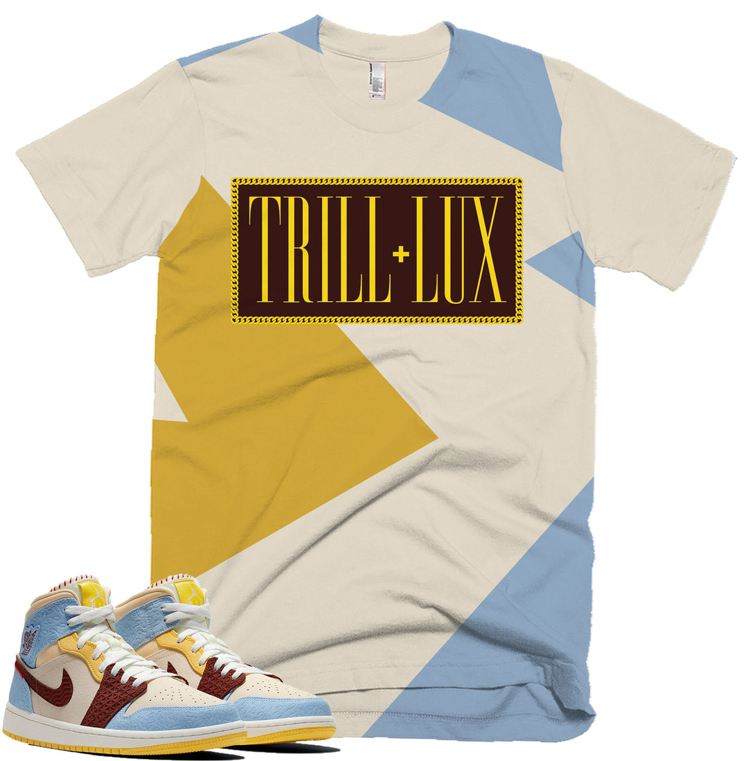 CLEARANCE - Trill and Lux | Jordan 1 Mid Fearless Maison Chateau Rouge Inspired T-shirt | Tee  Shirt |