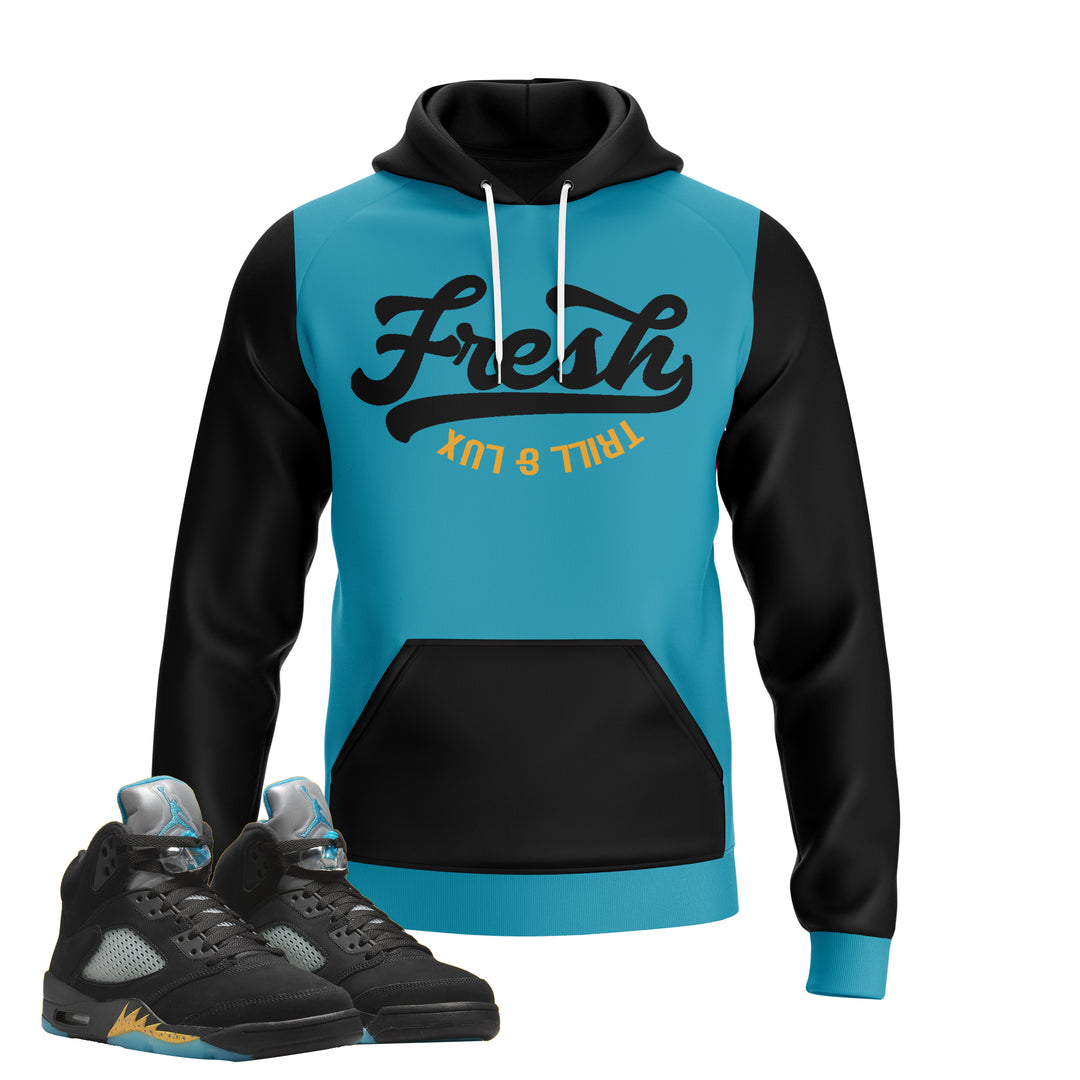 Fresh | Retro Jordan 5 Aqua Hoodie
