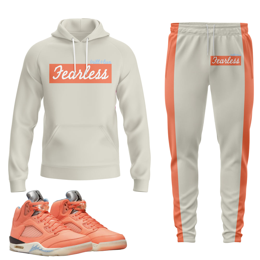 Fearless | Air Jordan 5 Crimson Bliss Hoodie & Jogger Set