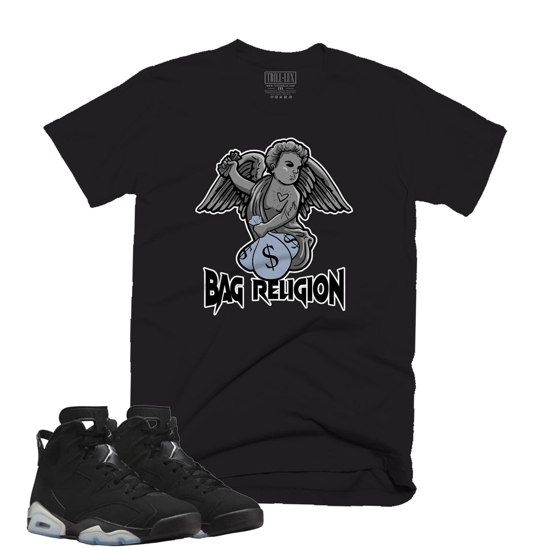 Bag Religion Tee | Retro Air Jordan 6 Metallic Silver T-shirt